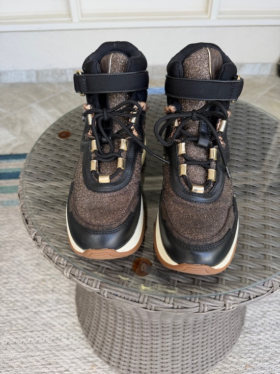 Michael Kors Shoes - Black and Brown Glitter High-Top Sneakers